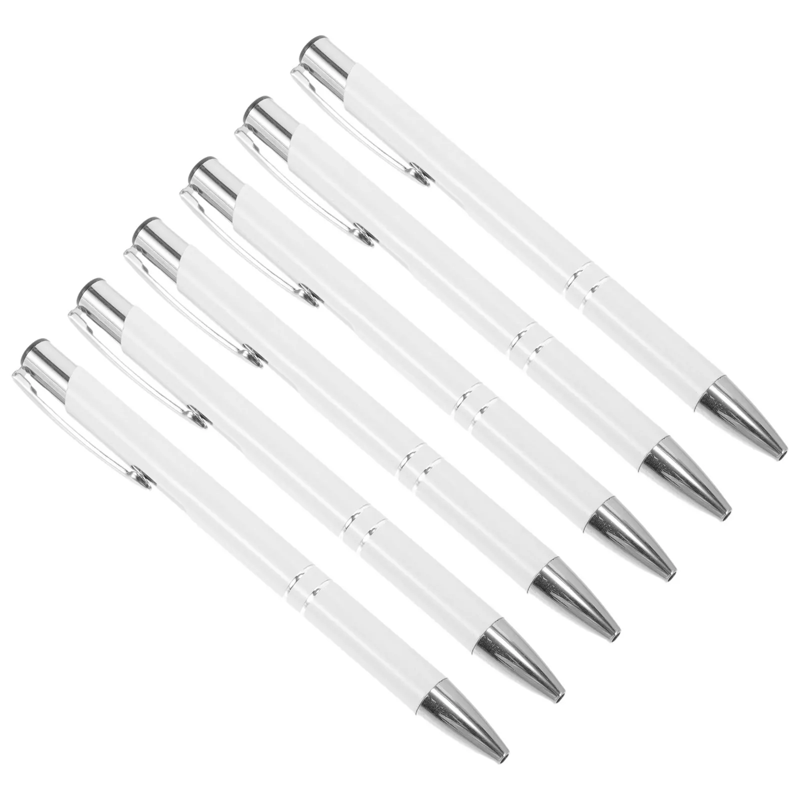 

6Pcs Elegant Metal Ballpoint Pens Retractable Function Fine Point Smooth Flow Office School Stationery Gift Pen Employee Benefit