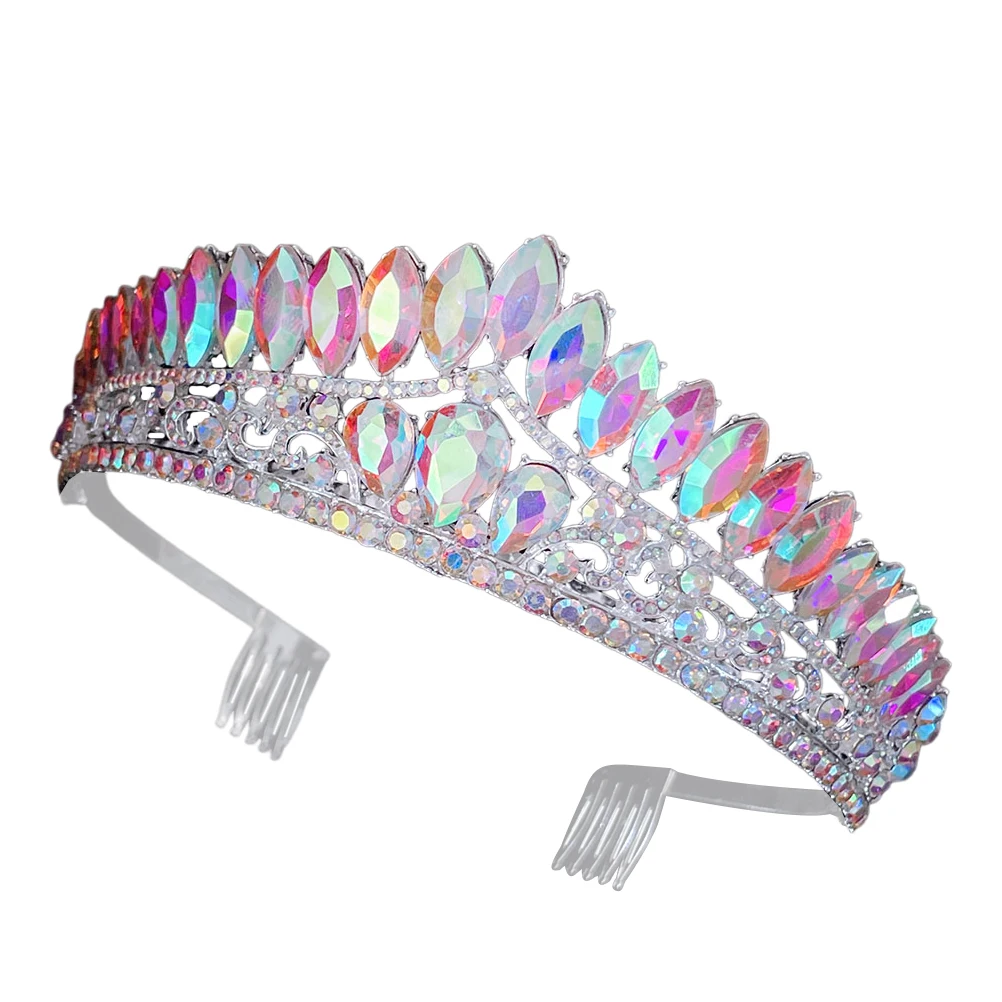 

Exquisite Rhinestone Crown Headband For Women Wedding Bride Tiara Sparkling Hairband Durable Comfortable Fit Versatile Occasions