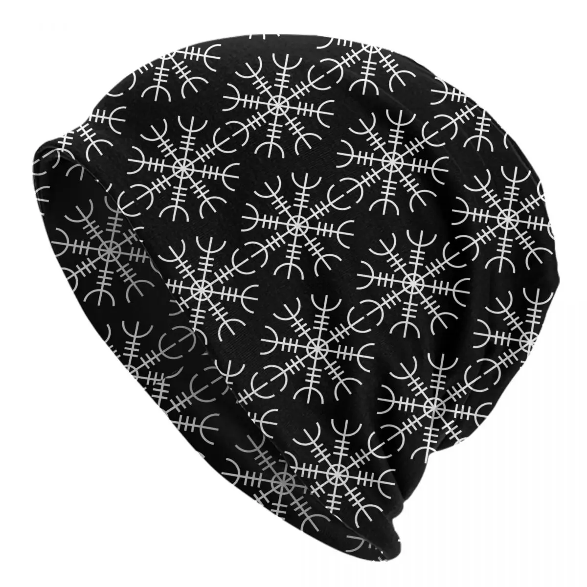 Custom Valknut Mysterious Vegvisir Skullies Beanies Caps Men Women Trend Winter Warm Knitted Hat Adult Classic Bonnet Hats