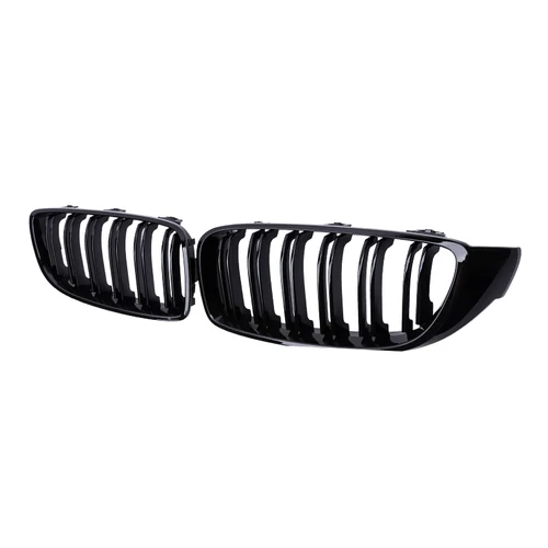 Imagen 2 del producto Rejilla delantera de parachoques para coche, accesorio de color negro brillante de doble listón para BMW serie 4, F32, F33, F36, M3, F80, M4, F82, 12-18
