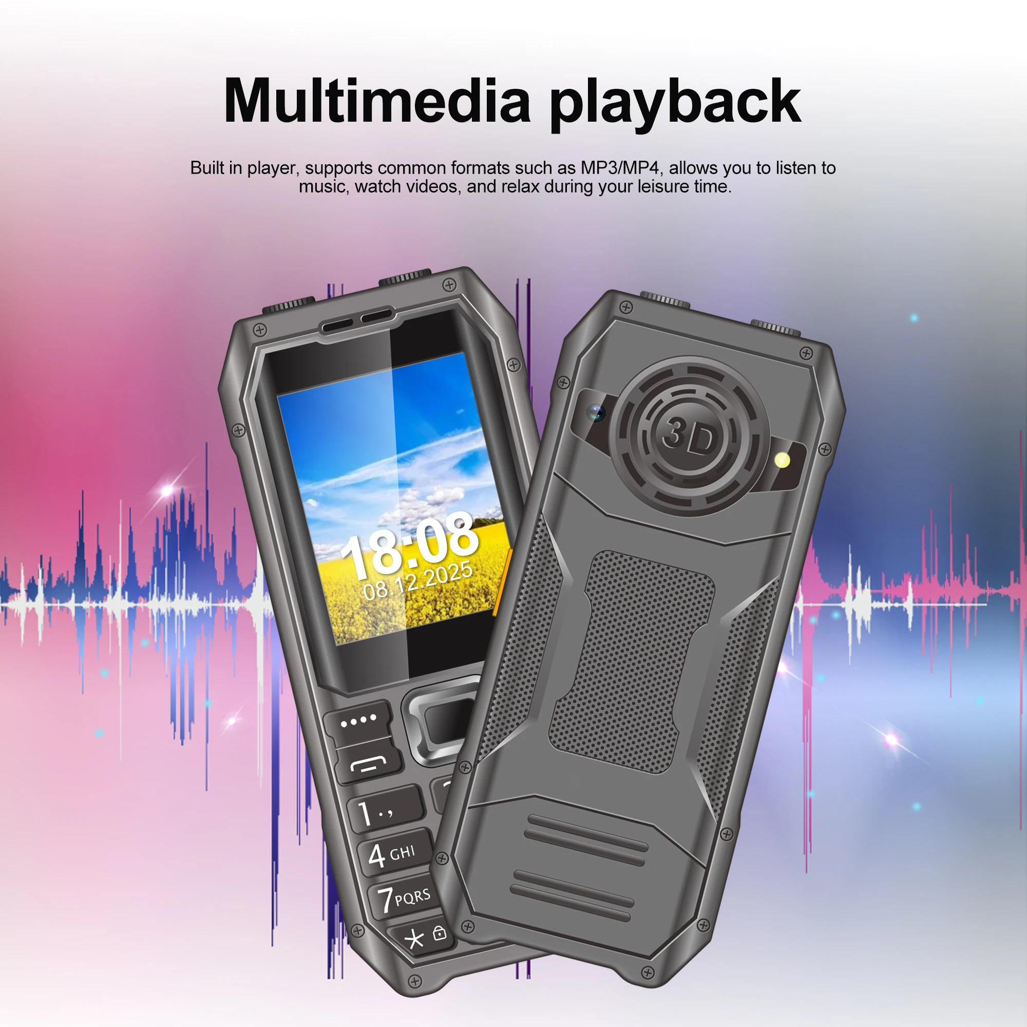 SERVO Q6000 bouton téléphone portable 2G GSM Vibration 2.4 "affichage vitesse cadran lecteur MP4 liste noire personnes âgées téléphone portable double SIM veille