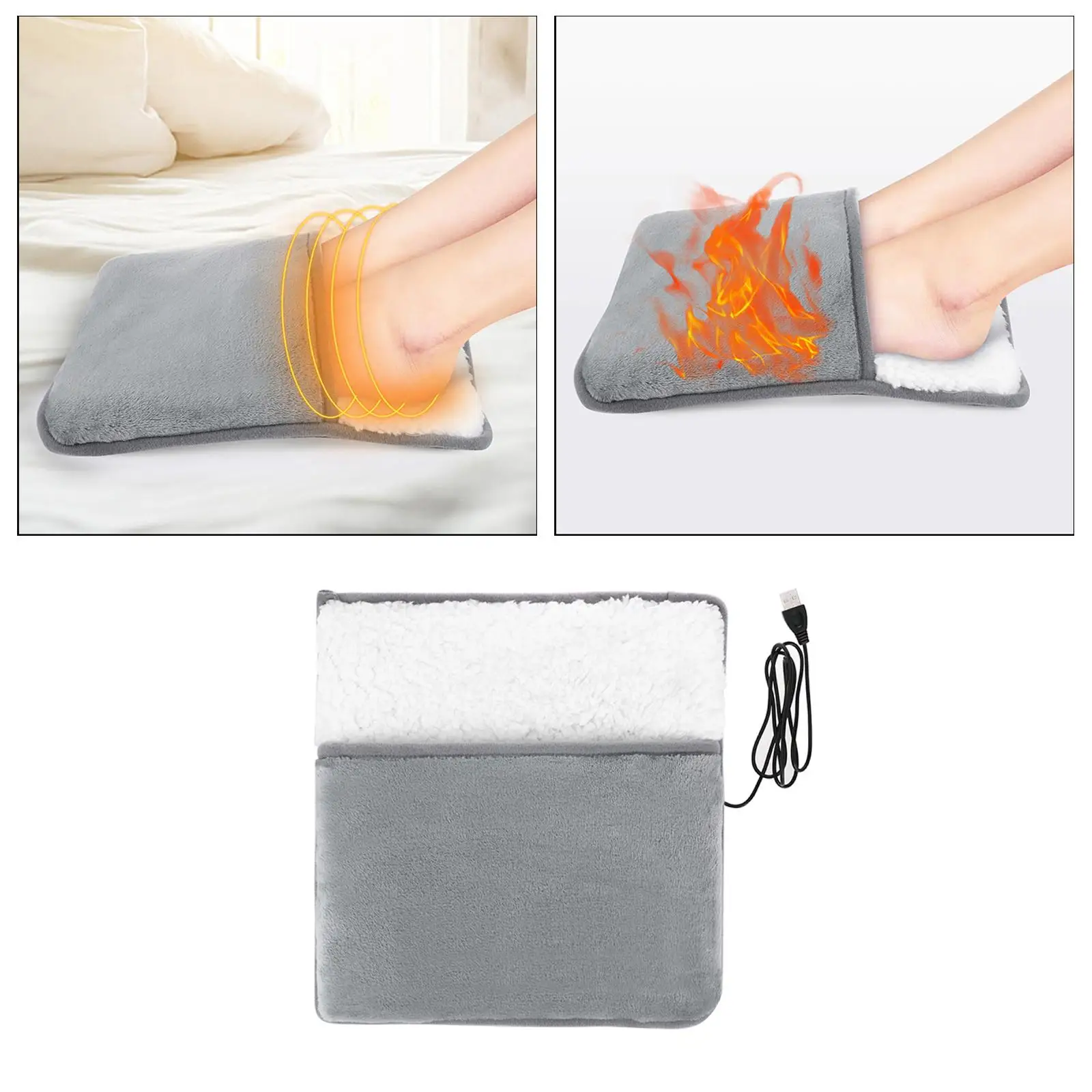 

USB Heated Foot Warmers Electric Leg Warmers Winter Warming Floor Blanket Pad