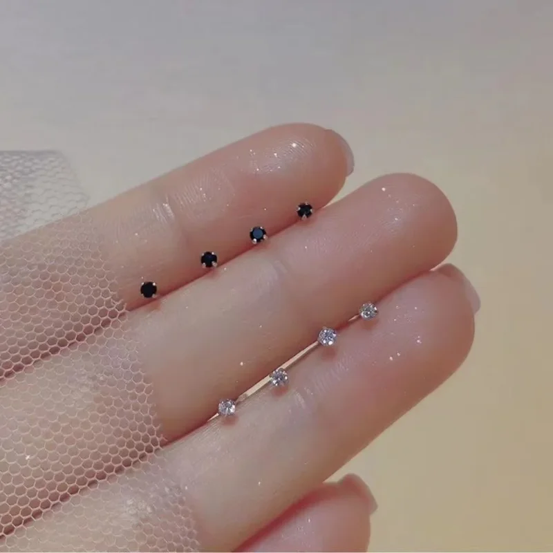 

Korean version of the new trend simple mini zircon earbone nails, ear holes, ear sticks, advanced sense Tremella decoration