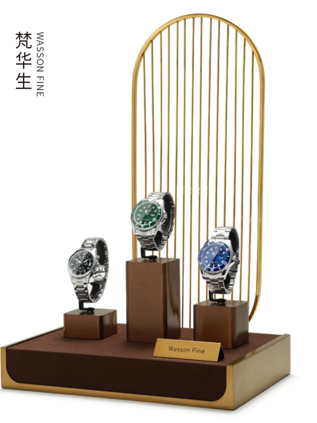 New watch display props, display windows, watch display racks, high-end metal vertical watch storage brackets