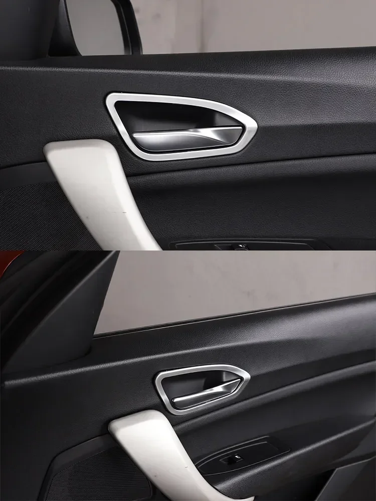 Maniglia Interna Porta Per BMW F01 F02 Serie 7 Anteriore Posteriore Sinistro + Destro Porte Maniglia Pull Carrier Copertura Protettiva Car Interior Door Handles Cover Maniglia Porta(Fibra di carbonio
