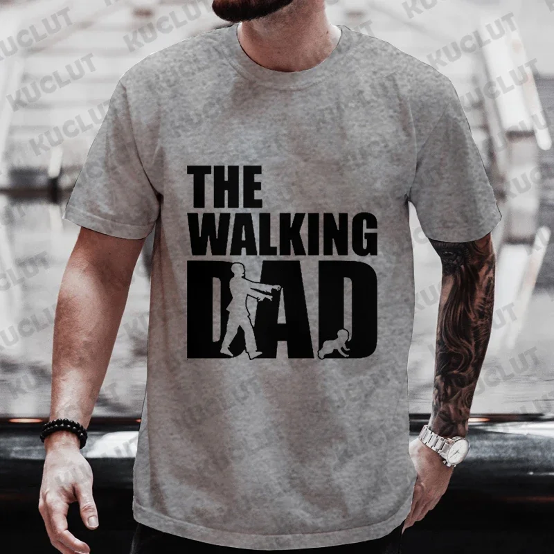 Stylish Men\'s T Shirts The Walking Dad Printed Tshirt Hip Hop Blouse Men\'s Sportswear T Shirt Men Harajuku Tops Short Sleeve Tee