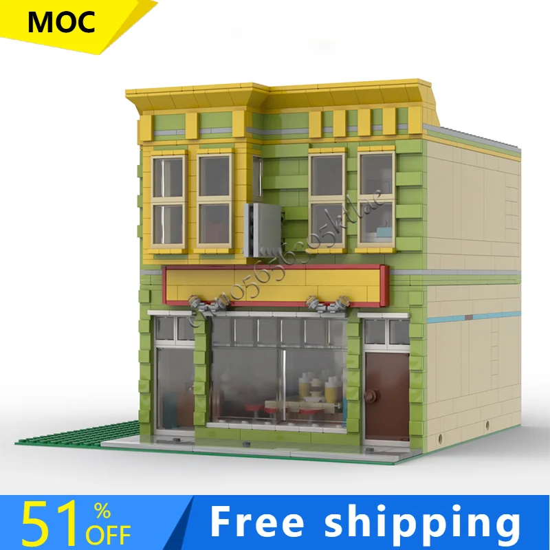 

MOC 1659 PCS Hot Selling Burgers Ship DIY Building Architecture Block Model Display Toys Kids Assembly Birthday Christmas Gifts