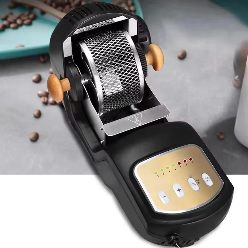 BABEJING محمصة حبوب القهوة الكهربائية، مقلاة منزلية صغيرة من الجوز والفول السوداني