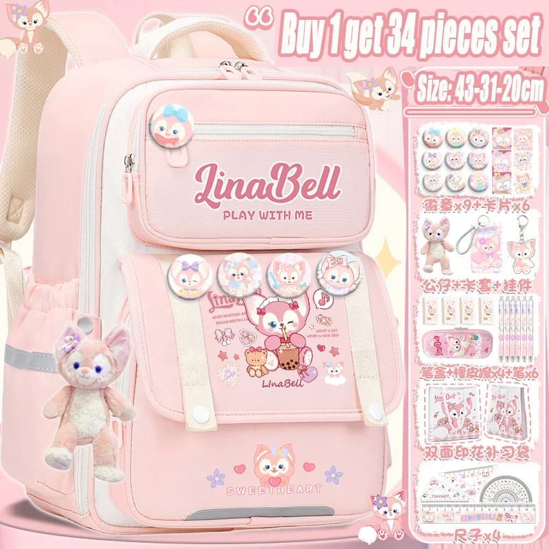 Lina Bell backpack girl 2025 new Sanrio backpack children cute school bag youth large capacity school backpack