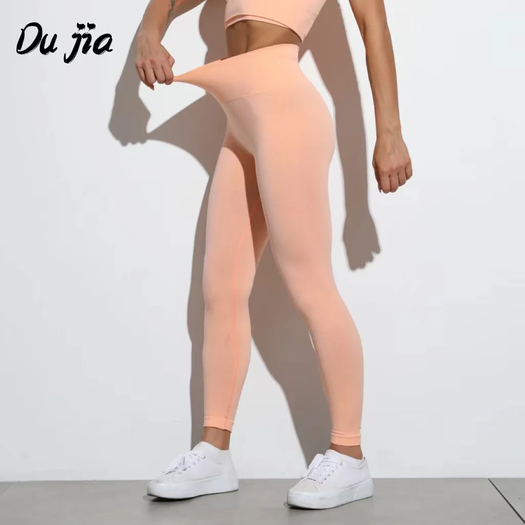 Joga legginsy Sport joga jednokolorowe legginsy energetyczne damskie trening Fitness Jogging spodnie do biegania rajstopy na siłownię Stretch