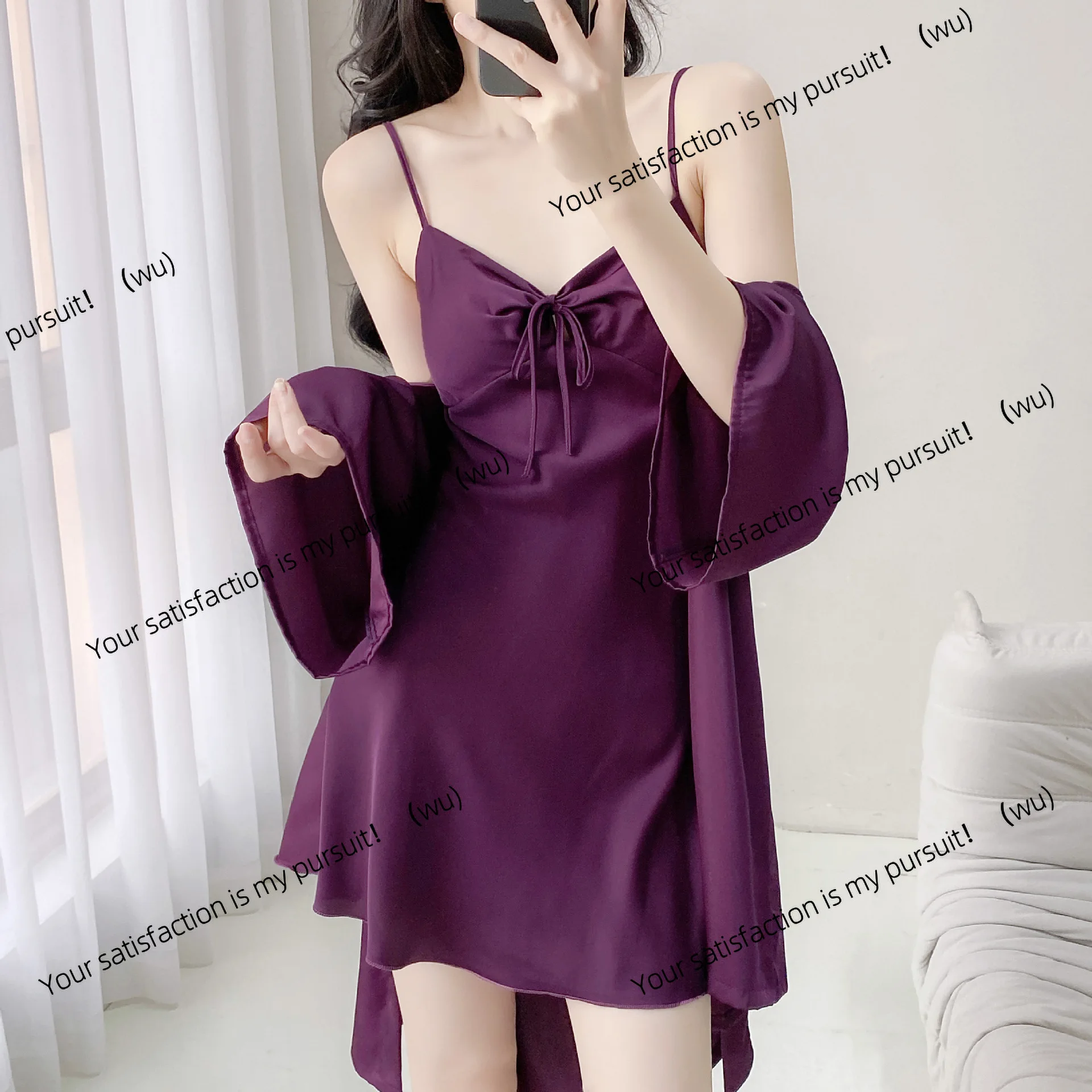 

Новая весенне-летняя сексуальная подтяжка с ледяной лентой, нагрудная подушка, пижама Xia Chun Wanfeng, нагрудная подушка, шелковая спинка, домашняя одежда