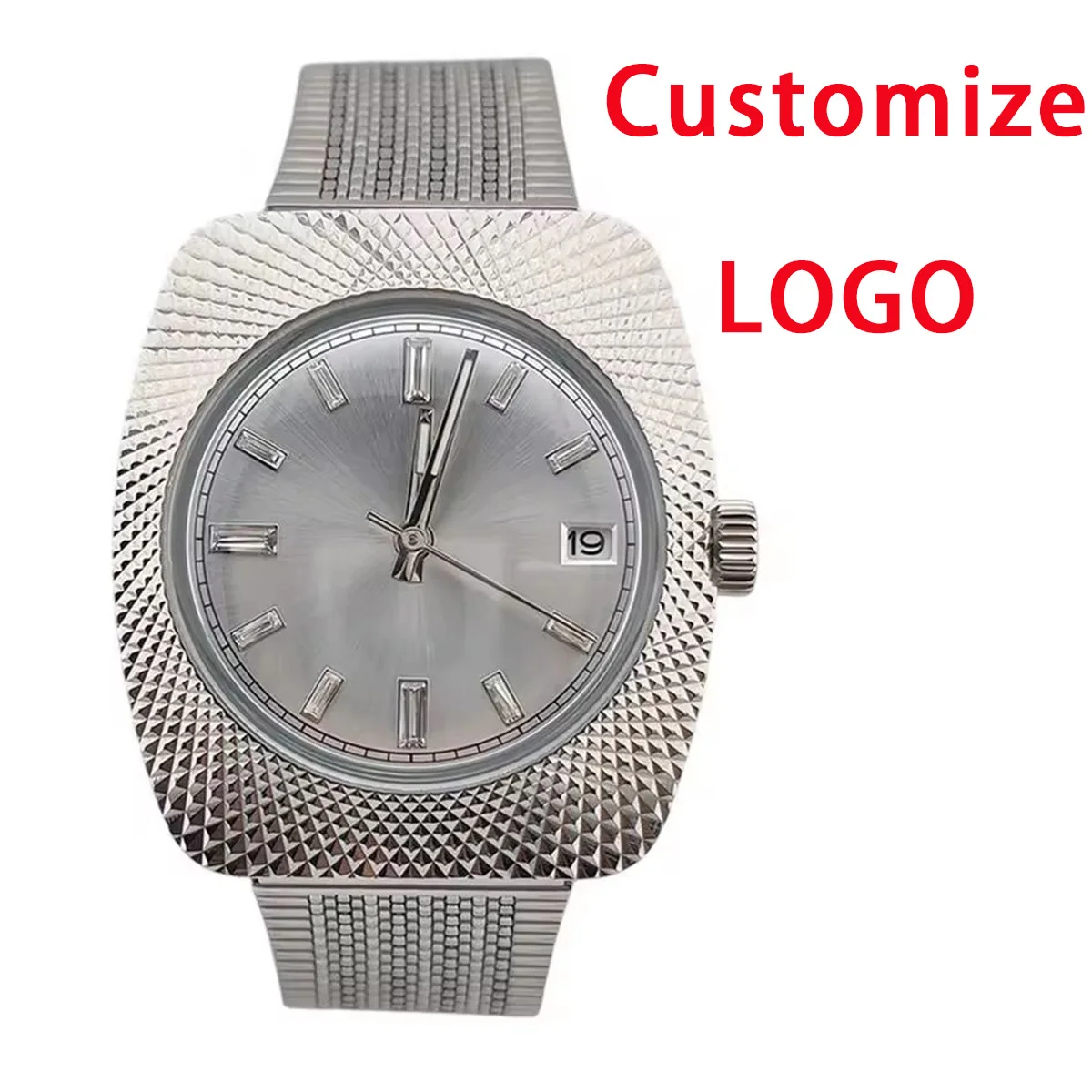 NH35 Watch Men's Watch with Metal Texture 36.5mm Stainless Steel Acrylic Glass Waterproof Case 28.5mm dial fit NH35 Movement