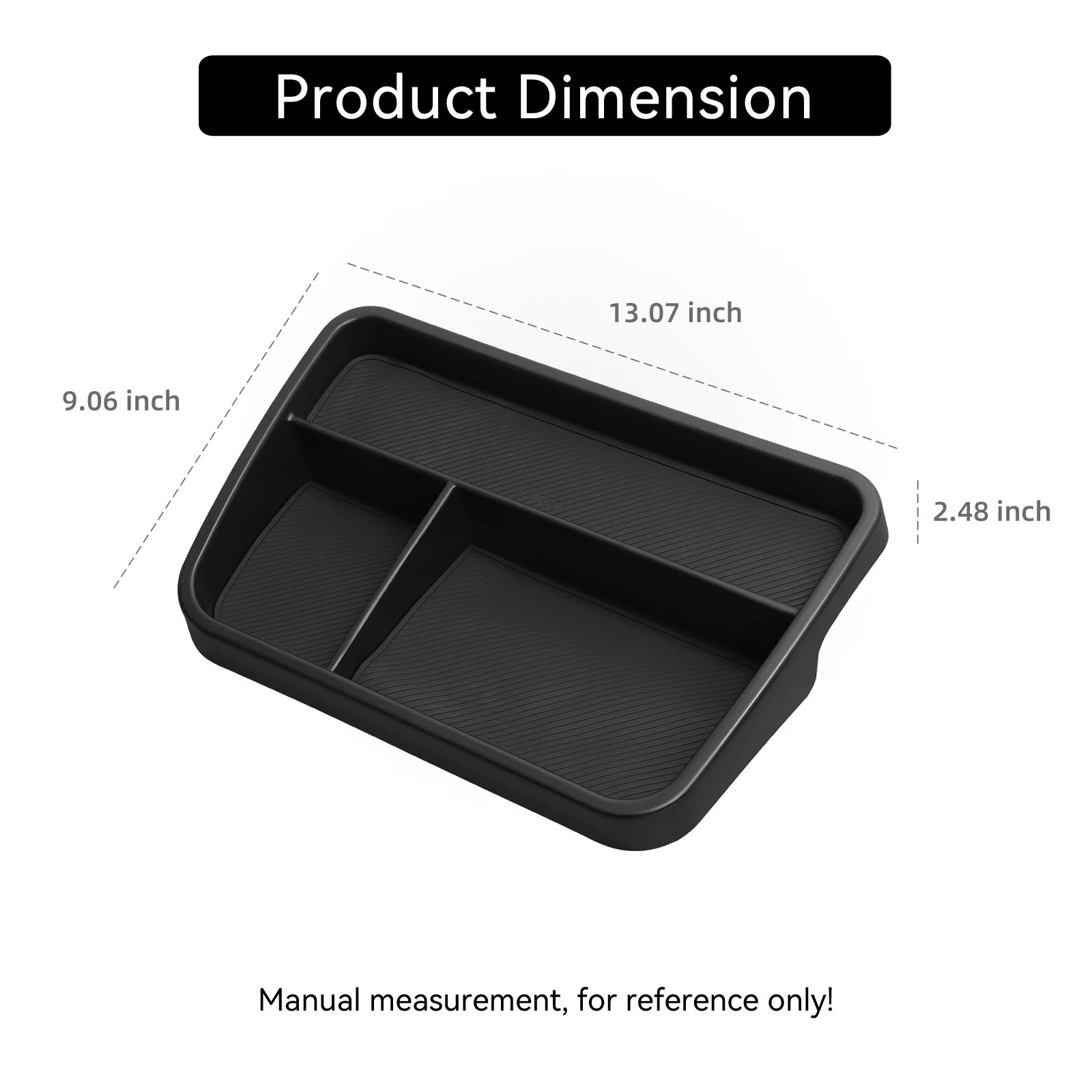 for Leapmotor B10 2025 2026 Central Dashboard Screen Rear Storage Box Anti-slip Tray Organizer Car Interior Accessories Black