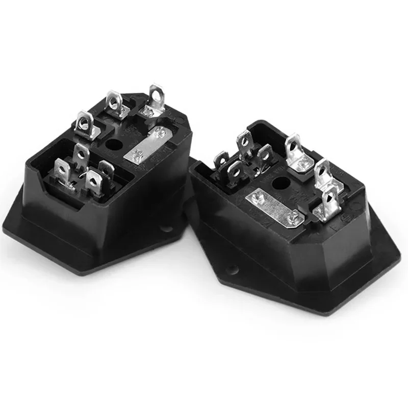 5 Stuks IEC C13 C14 Power Inlet Socket 10A 250V Met Tuimelschakelaar Zekeringhouder 3 Pin Wisselstroom connector