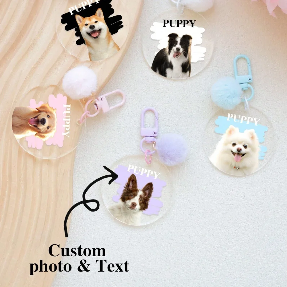 

Пользовательский акриловый граффити для домашних животных, собак, кошек, фото и имя, персонализированный брелок для любителей домашних животных, изображение животных, текст, индивидуальный брелок для ключей, подарок