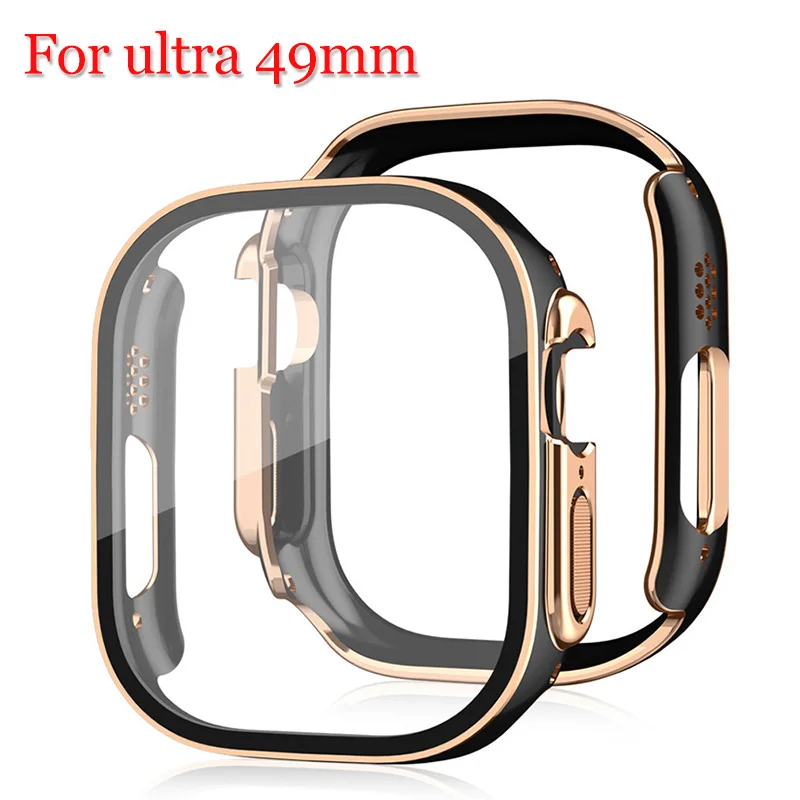 Screen Protector Case for Apple Watch Series 8 Ultra 49mm Frame Bumper Iwatch 8ultra Glass+cover for Apple Watch Accessories