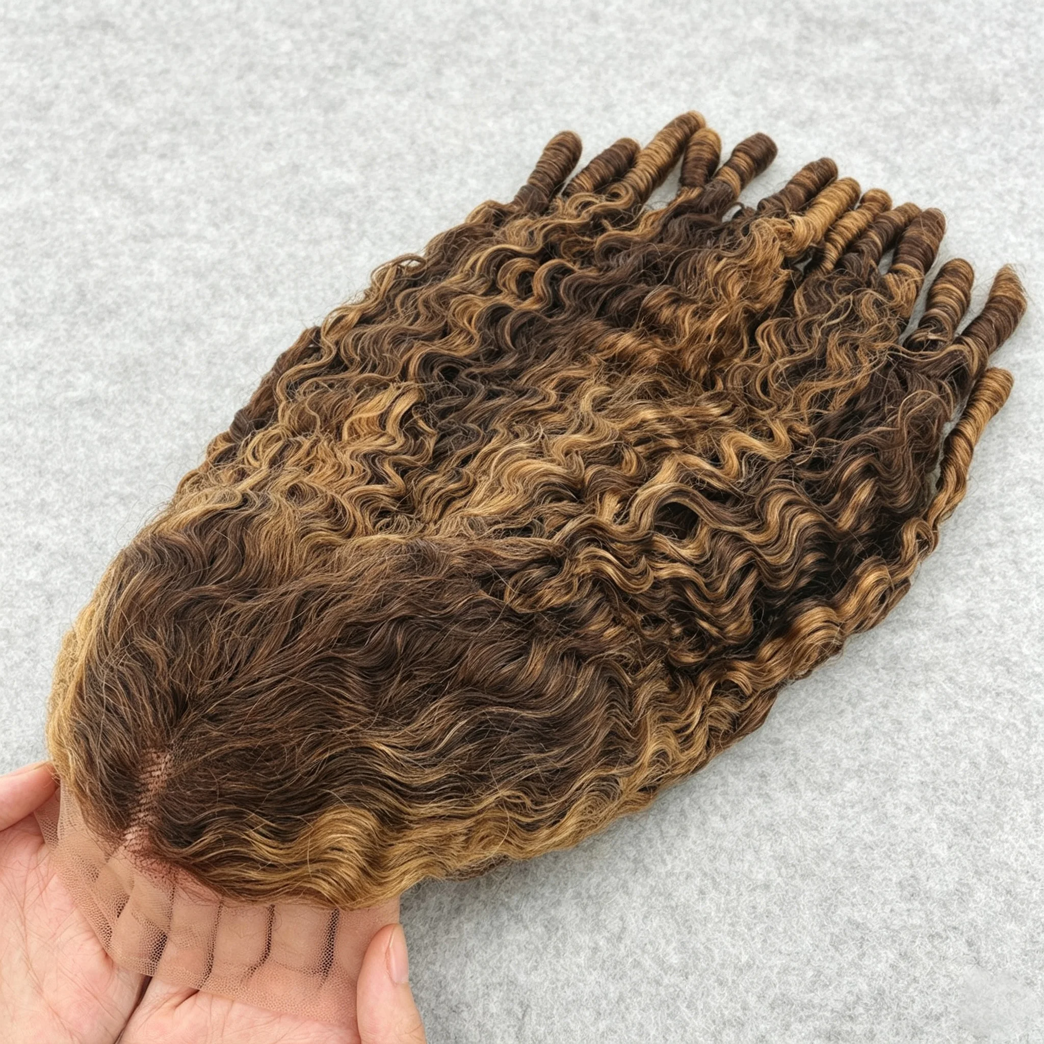 250 Density Highlight 4/27 Burmese Curly 13x4 HD Lace Frontal Wigs Honey Blonde Ombr 28Inch Lace Front Wig Curly Human Hair Wig