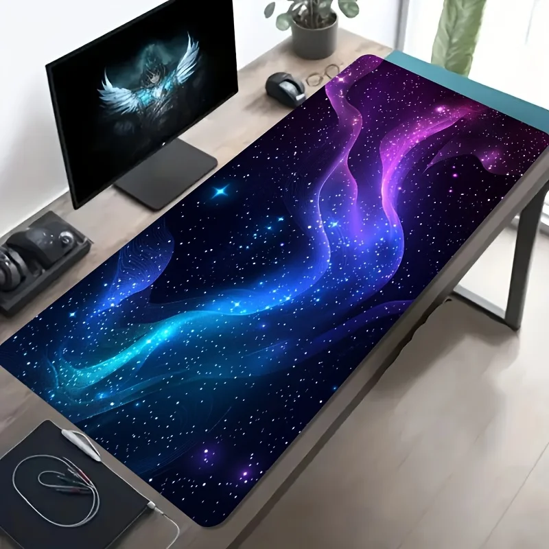 Galaxy Starry Sky Large Gaming Mouse Pad Non-Slip Rubber Desk Mat Oversized Office Mat