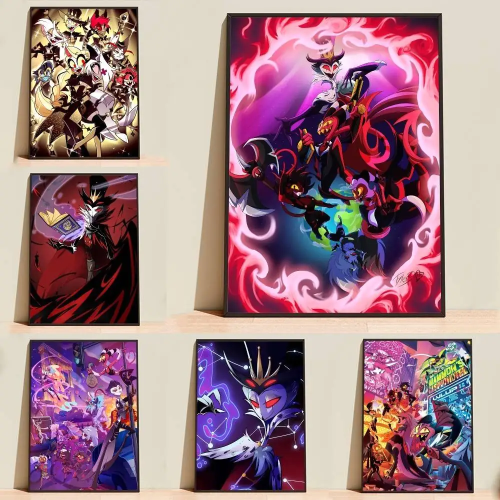 I-M-P Cartoon H-Helluva Boss Poster High Quality Dorm Living Room Aesthetic Wall Decoration Painting Stickers Gift