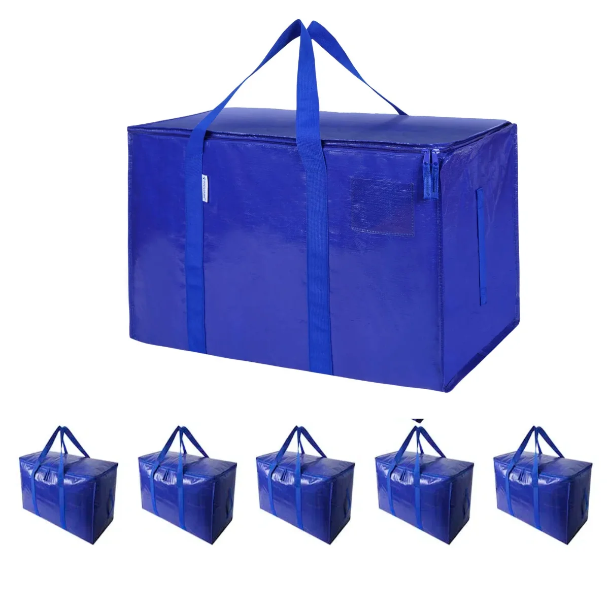 

6Pcs Large Moving Bags Heavy Duty Moving Totes with Side Handles Tag Pocket Waterproof Storage Bag with Zippers