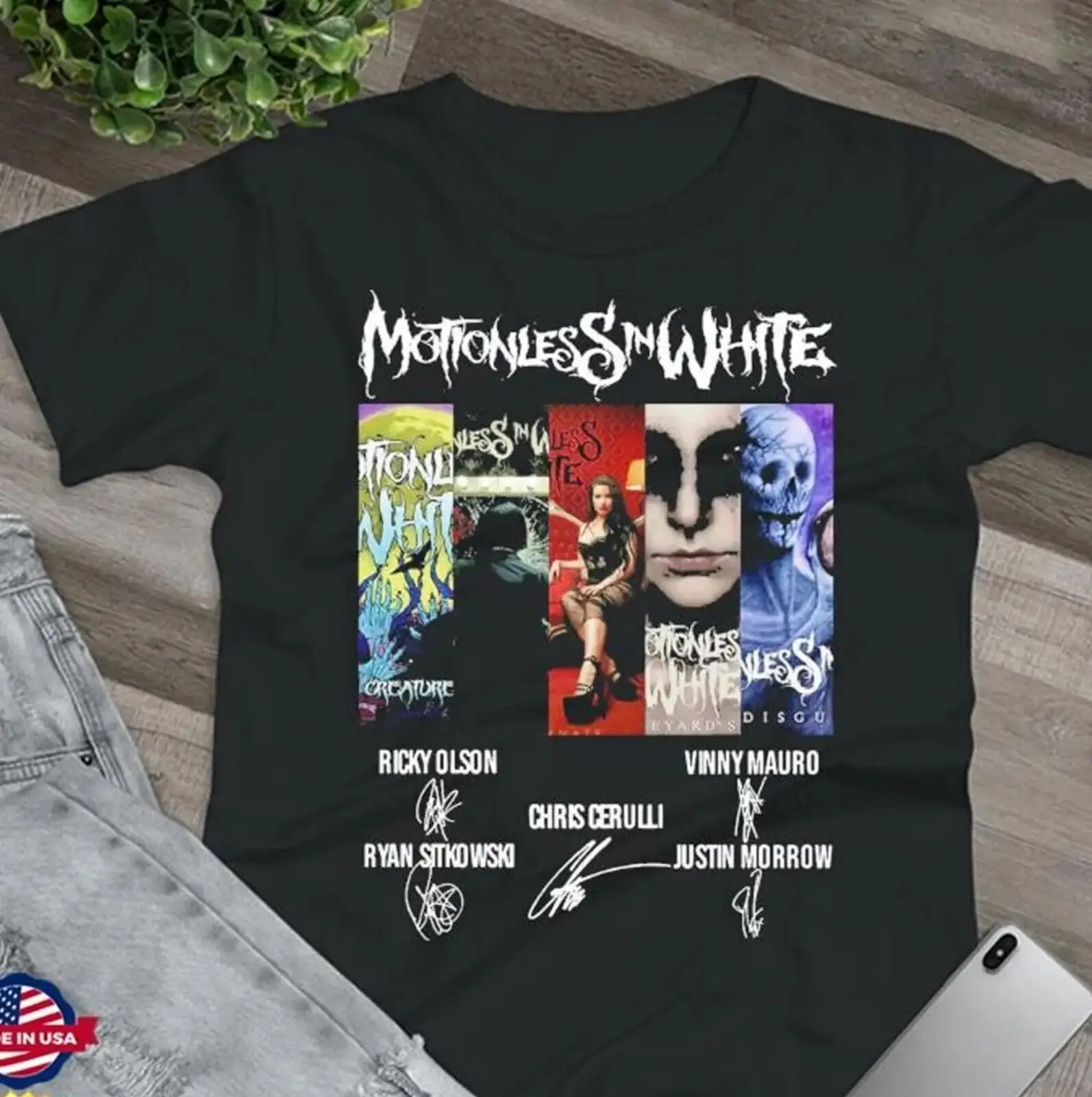 Motionless In White Signature Classic Tee Shirts T-Shirt Size S-345XL