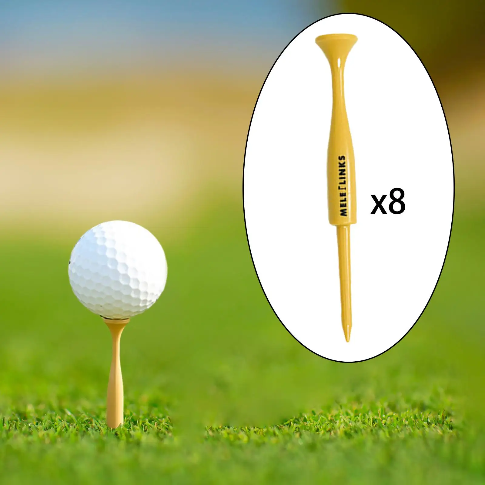 8x Plastic Golf Tees Golf Equipment Sturdy Outdoor Professional Golfing Tees Stable Long Distance 3 1/5 inch Golf Practice Tee