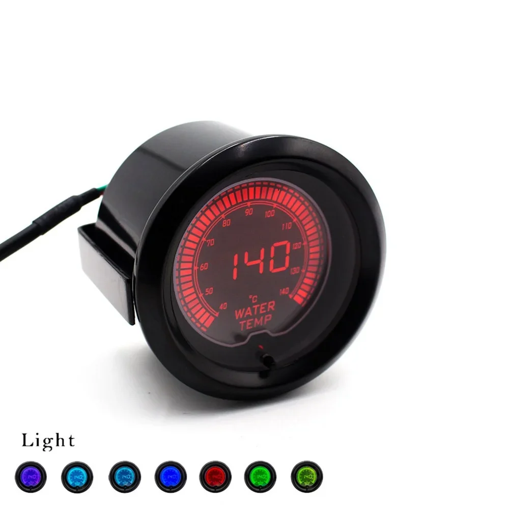 

12V car retrofit EVO digital LCD water temperature meter 52MM general purpose racing instrument