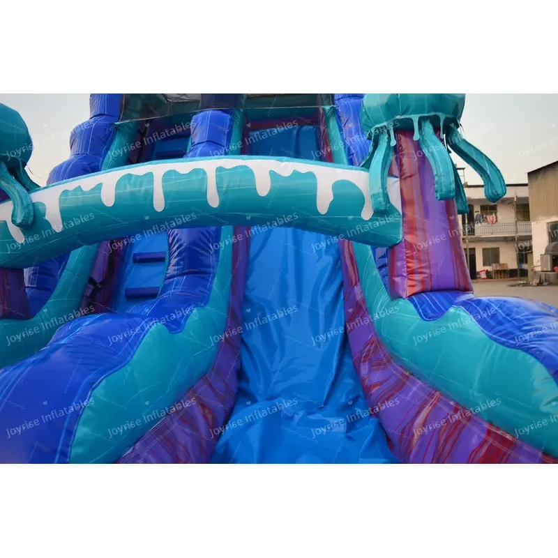 Summer Jellyfish Inflatable Water Slide Ocean Theme Kids Inflatable Bounce Slide Commercial Inflatable Slide