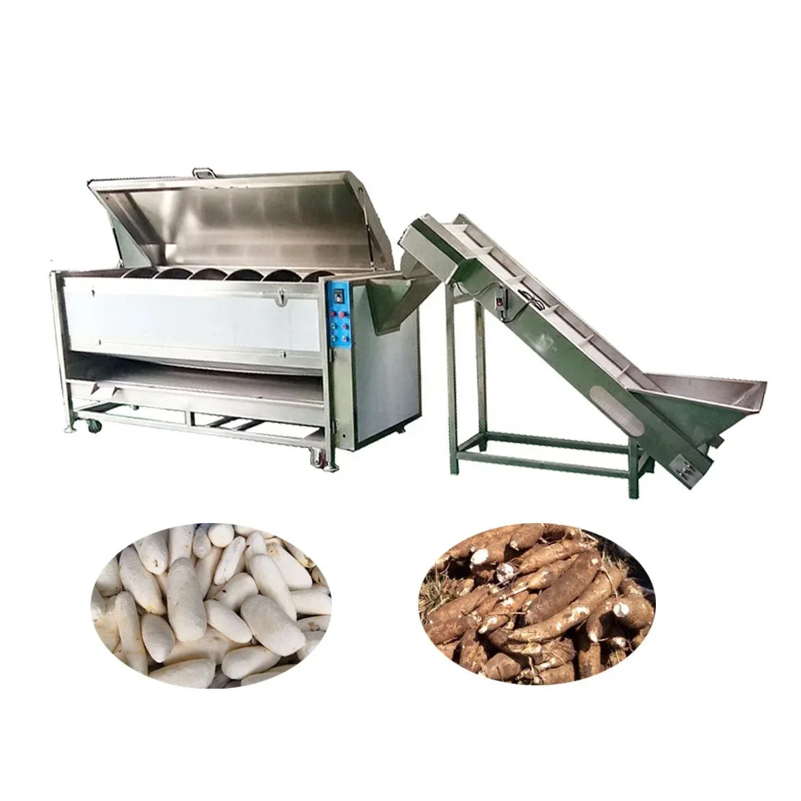 Electric Stainless Steel Tapioca Manioc Mandioca Cassava peeler Grater Slicer Cassava Slicing Chipping Grating Machine