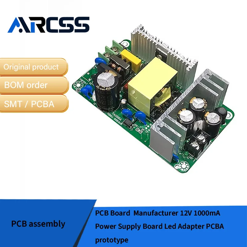 Produttore di schede PCB Scheda di alimentazione 12V 1000mA Adattatore LED prototipo PCBA