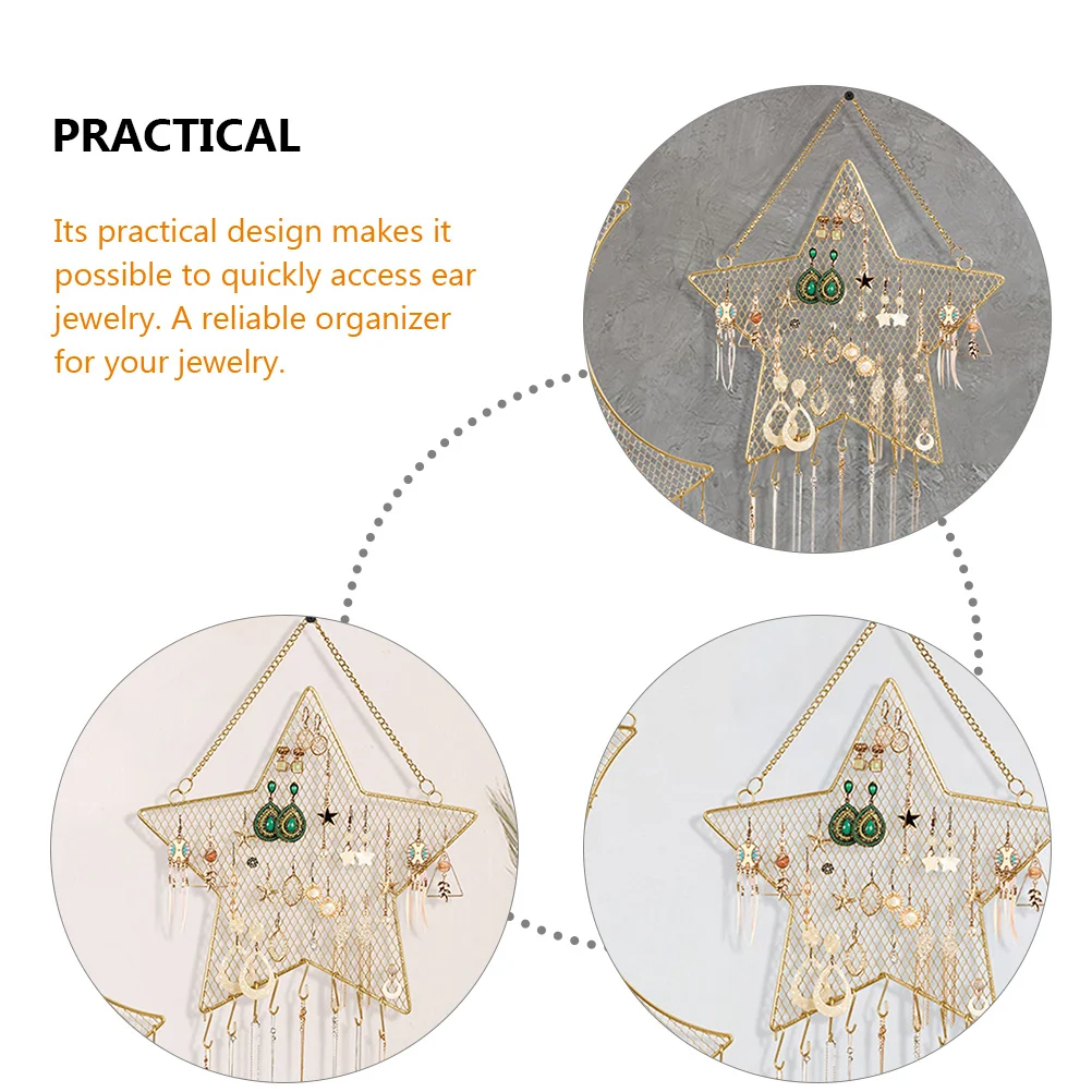 

Вешалка из кованого железа, органайзер для ювелирных изделий, держатель для сережек, подвесные серьги, женское ожерелье