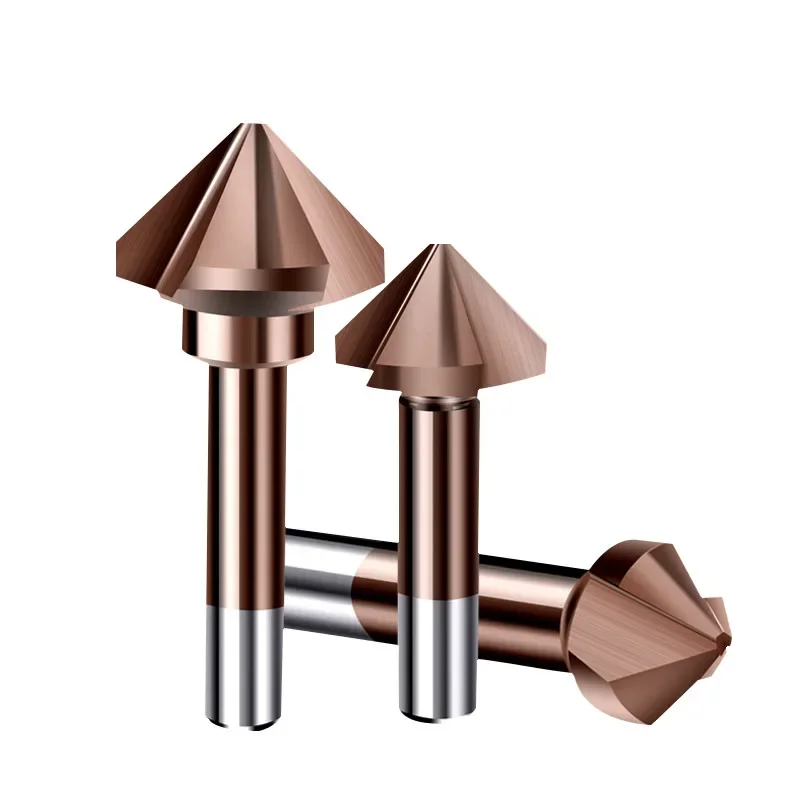 

90 Degree M35 Cobalt Chamfer Countersink Drill Bit 3 Flutes Deburring Stainless Steel Reaming Chamfering Cutter 6.3-35mm