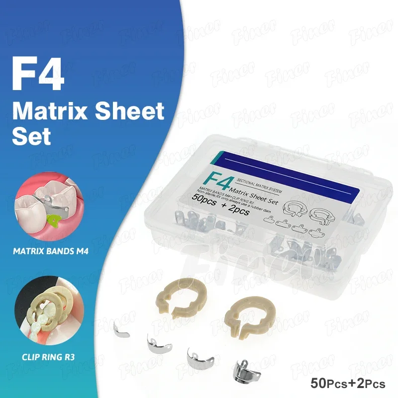 Dental Matrix Band Clamp Ring Sectional Contoured Matrix System M4 Metal Matrices Clip Ring Dentistry Matrice