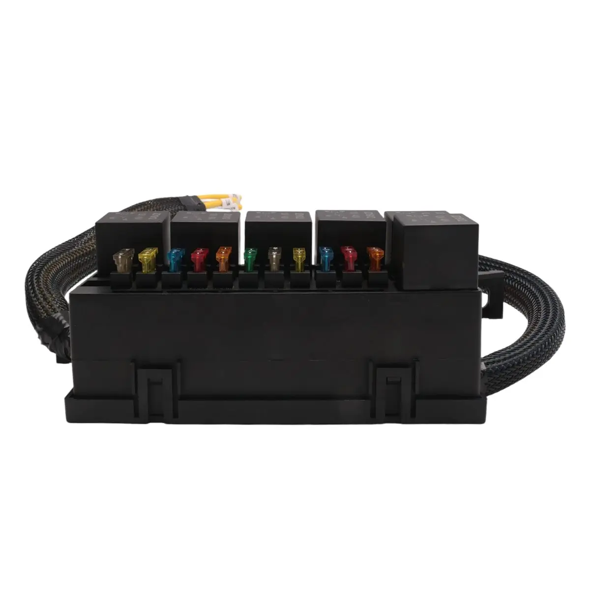 #89B (Nylon + plastic)Pre-Wired Fuse and Relay Box with 6 Relays and 11 Way ATC/ATO Relay,Automotive Parts & Accessories