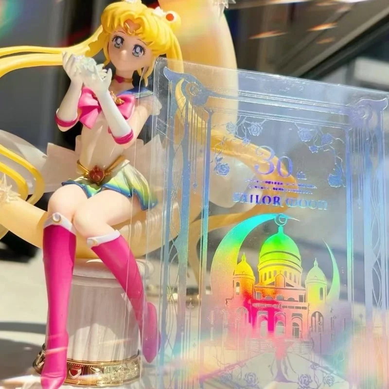 19.5cm Sailor Moon Anime Figure Tsukino Usagi Princess Serenity Statue Action Figurine Collectible Model Gift Toys Decor view 4