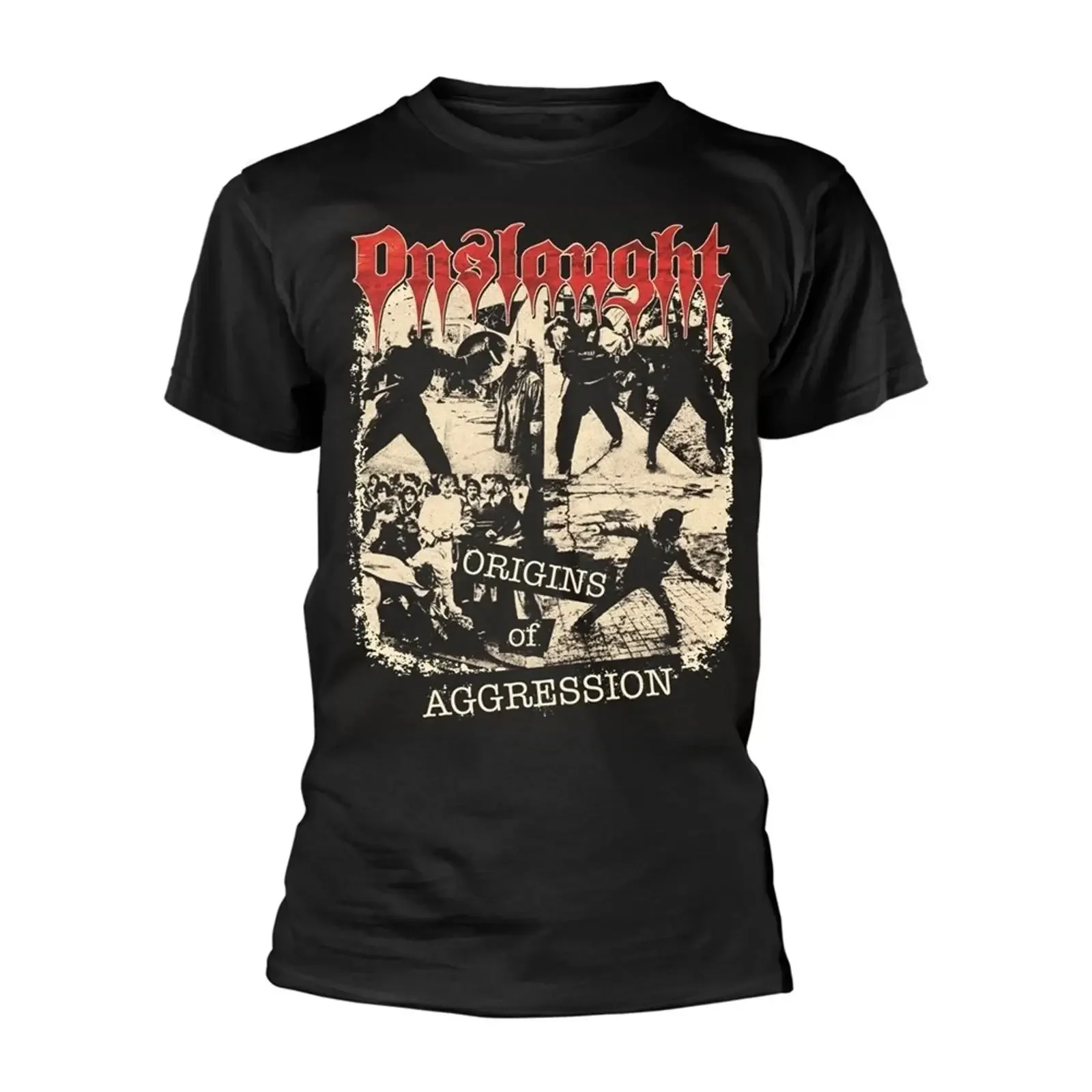 Onslaught Origins Of Aggression lizenziert T Shirt Herren vintage Washed Stretched Breathable Casual Versatile fashion graphic