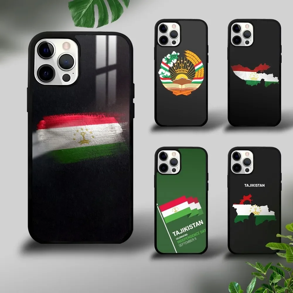 T-Tajikistan Flag Phone Case For iPhone 16 15 14 13 12 11 Pro Xs Max Mini Plus Celulares Hard Funda