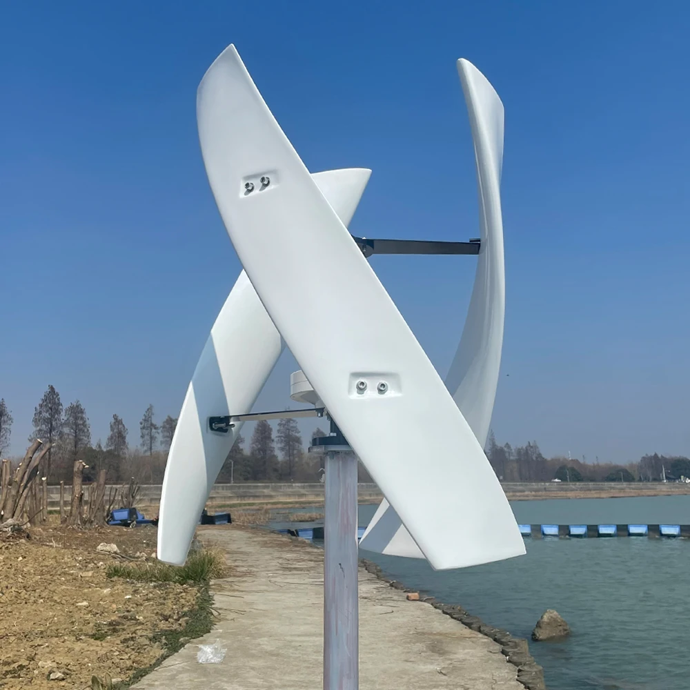 800W 1000W 2000W 3000W Vertical Axis Wind Turbine Generator 12V 24V 48V 96V with MPPT Charge Controller Windmill for Homeuse