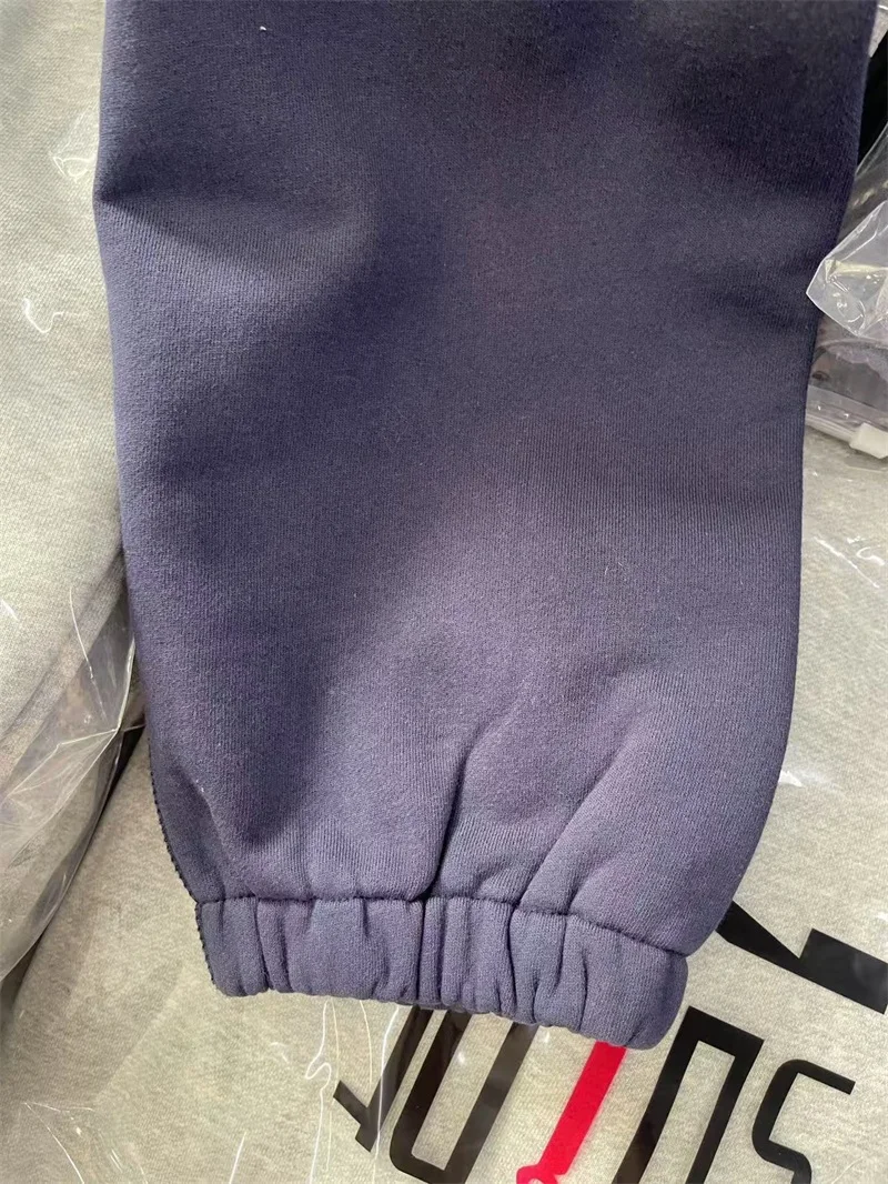 بنطال رياضي كبير الحجم للرجال من SAINT MICHAEL مصنوع من القطن الخالص مطبوع عليه حروف