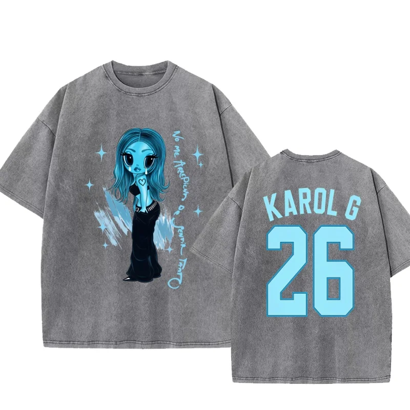 Double Sided Karol G New Album T-shirt I Don't Regret Feeling So Much Tshirts Reggaeton Fan Tees Latin Music T Shirt Streetwear