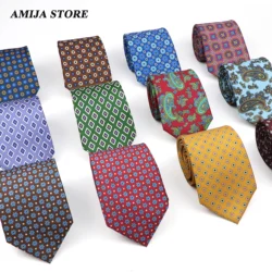Super Soft Silk Tie Wedding Accessories Gift For Men Red Blue Colorful Floral Necktie Casual Man's Necktie Vintage Daily Suits