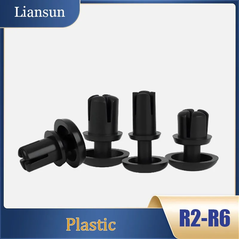 

Black Nylon Rivets Plastic Snap RivetsR2024-R6080Plastic Snap Rivets Press-Fit Plastic Snap Fasteners High-Temperature Resistant