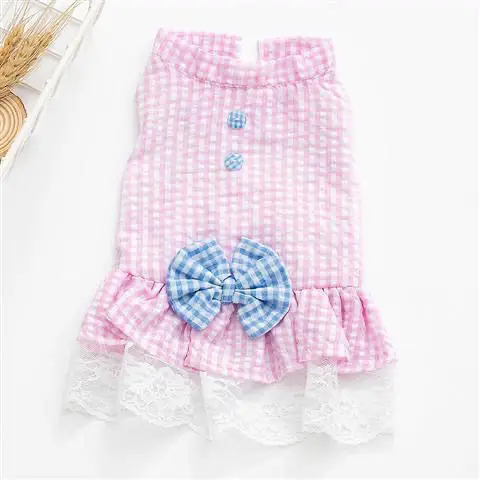 Cat Skirt Clothes Summer Thin Cute Princess Skirt Vest Puppet Teddy Kitten Small Dog Pet Clothes