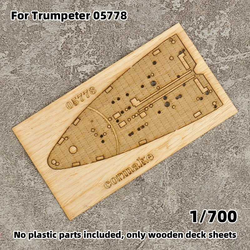 Modell-Upgrade-Teile: Lasergeschnittene Holzdeckplatte mit selbstklebender Ankerkette für TRUMPETER 05778 Battleship RN Littorio 1/700 – Detail 2
