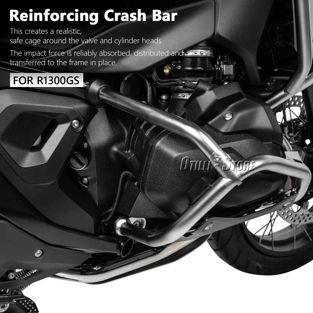 For BMW R1300GS GS1300 R 1300 GS 2023- Motorcycle Engine Crash Bar Reinforcing Strut Crash Bar Protect Original Cylinder Guard