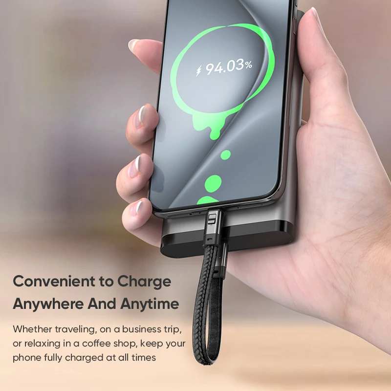 240W Mobile Fast Charging Cable Type-C to Type-C Keychain Anti Loss Hanging Rope 48V5A Short Line Laptop Tablet Charging Cable image 4