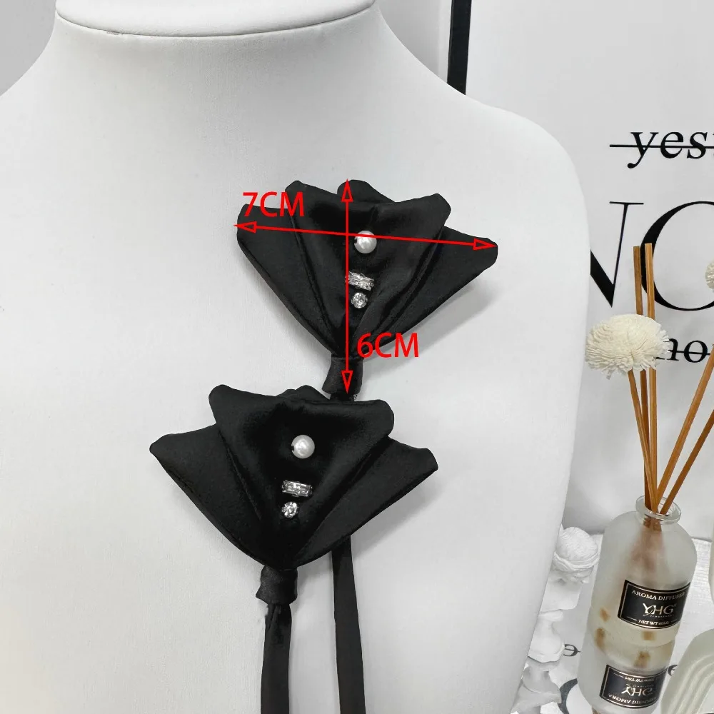 Organza Embroidery Clothing Flower Accessories Fashion Black White Dress DIY Decorative Chest Flower Brooch Accessories