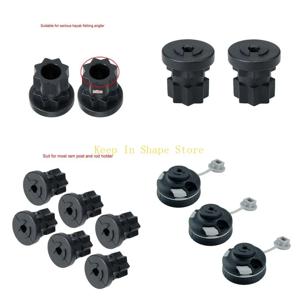 U1JC 2Pcs Kayak Base Mount Track Base Canoe Boat Fishing Rod Holder Mount Rack Nylon Mounting Base Gear Adapter Support Parts