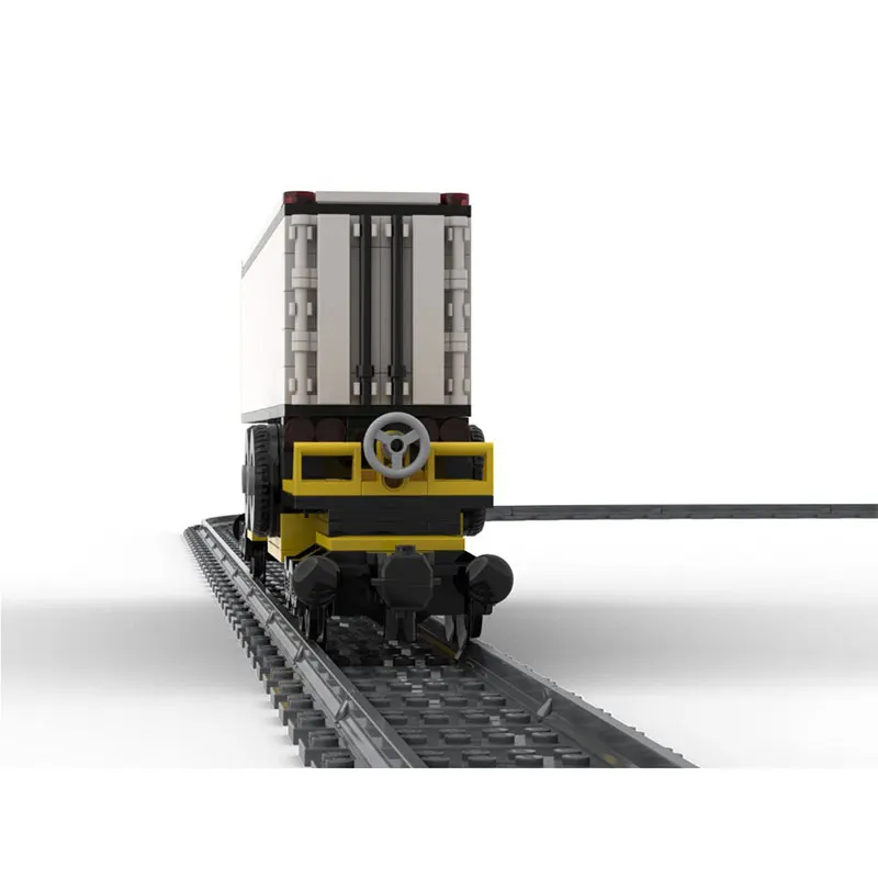 MOC-22454 vagón de bloques de construcción para contenedor de remolque, educación coleccionable, modelo DIY, juguete rompecabezas de ladrillo para niños, 256 Uds., regalo de Navidad