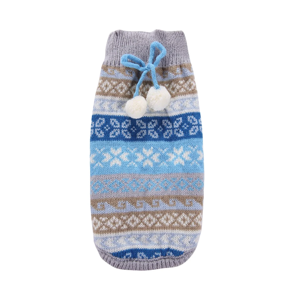 

Pet Dog Clothes Warm Sweater Winter Garment Christmas Pattern Sleeveless Hoodies Supplies Pet Sweater Dog Wear